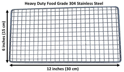 Bushcraft Stainless Steel BBQ Cooking Grill Grate