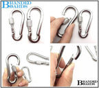 Stainless Steel Thumb Screw Locking Carabiner Spring Snap Hooks