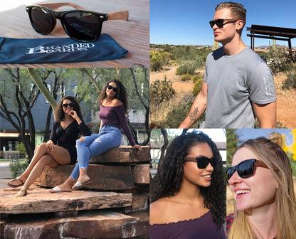 Real Wooden Sunglasses for Women and Men 100% UVA/UVB Polarized