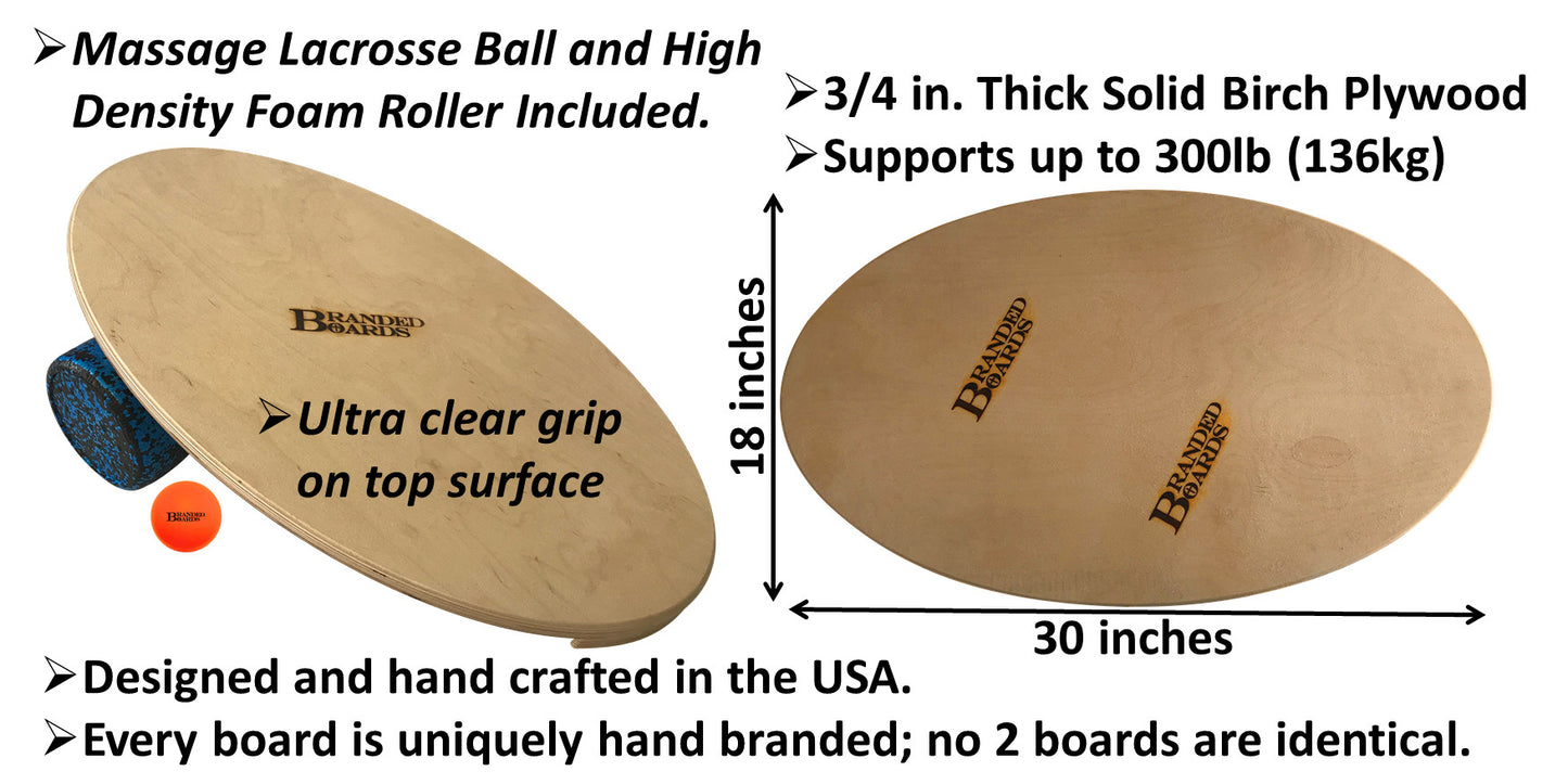 Branded Boards Surf Style Balance Board Made in USA