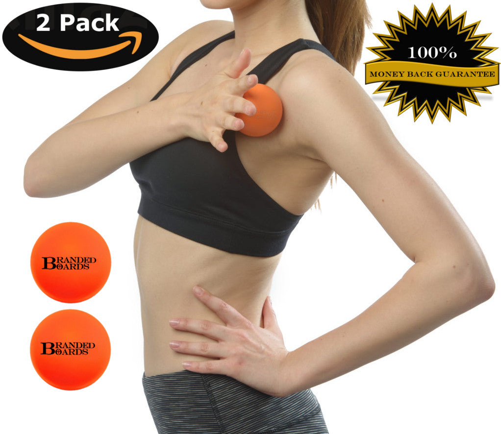 Massage Lacrosse Balls and Burlap Carrying Bag