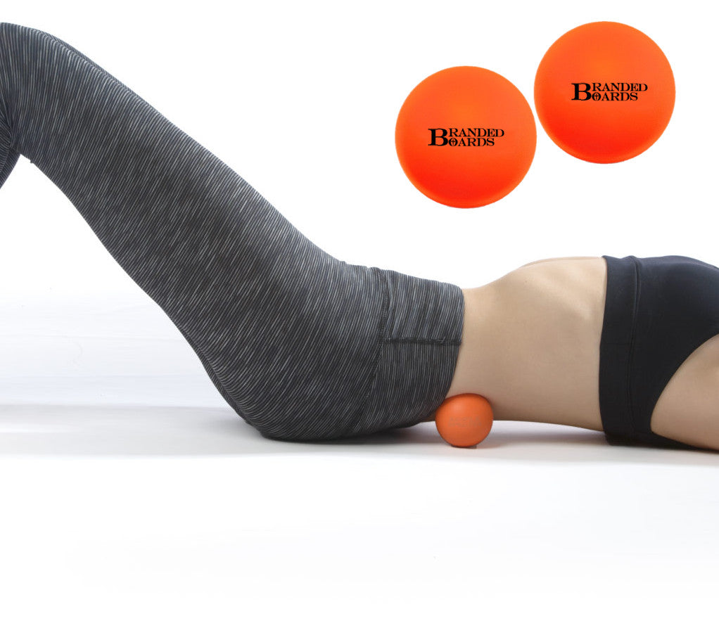 Massage Lacrosse Balls and Burlap Carrying Bag