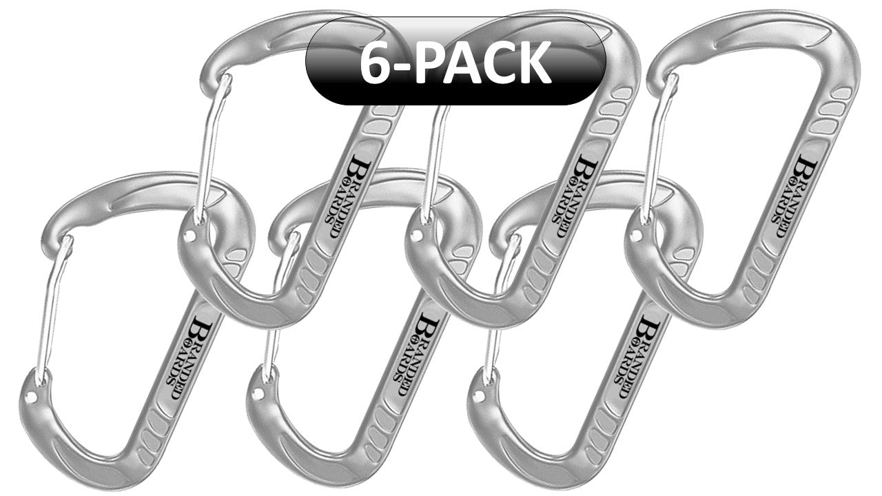 Heavy Duty 3.2" Aluminum Carabiner Wire Gate Spring Snap Clip Link Hooks