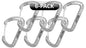 Heavy Duty 3.2" Aluminum Carabiner Wire Gate Spring Snap Clip Link Hooks