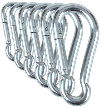Heavy Duty 2" & 2.8" Bushcraft Zinc-Galvanized Steel Carabiner Spring Snap Clip Link Hooks