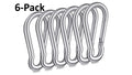 Heavy Duty 3.15 inch (80mm) 304 Stainless Steel & Black Zinc Carabiner Spring Snap Clip Link Hooks. 500lb Load