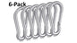 Heavy Duty 3.15 inch (80mm) 304 Stainless Steel & Black Zinc Carabiner Spring Snap Clip Link Hooks. 500lb Load