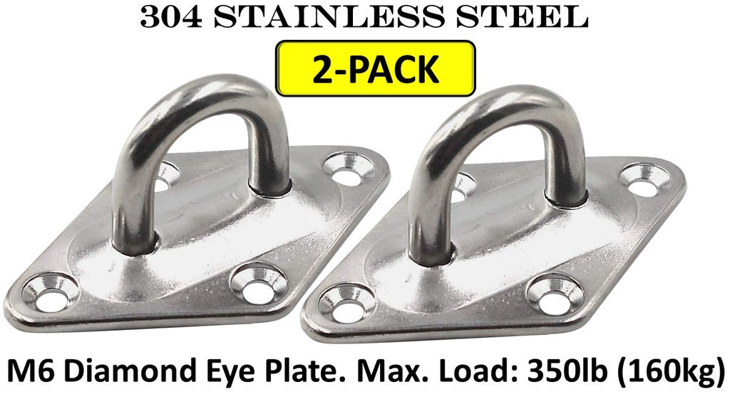 Diamond Pad Eye Plates | 304 Stainless Steel
