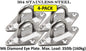 Heavy Duty M6 Ceiling Hook Diamond Pad Eye Plates, 304 Stainless Steel & Black Zinc Galvanized Steel