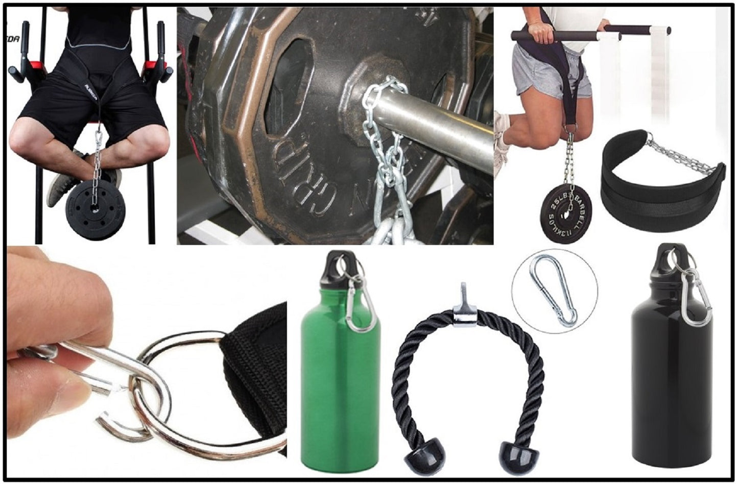 Heavy Duty 2" & 2.8" Stainless Steel Carabiner Spring Snap Clip Link Hooks