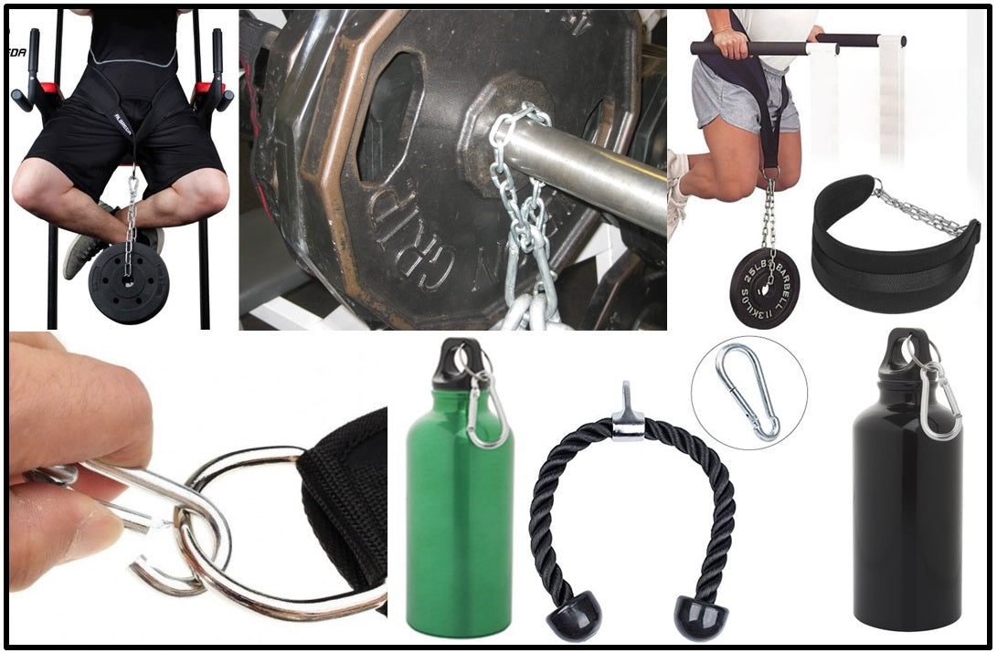 Heavy Duty 2" & 2.8" Bushcraft Zinc-Galvanized Steel Carabiner Spring Snap Clip Link Hooks