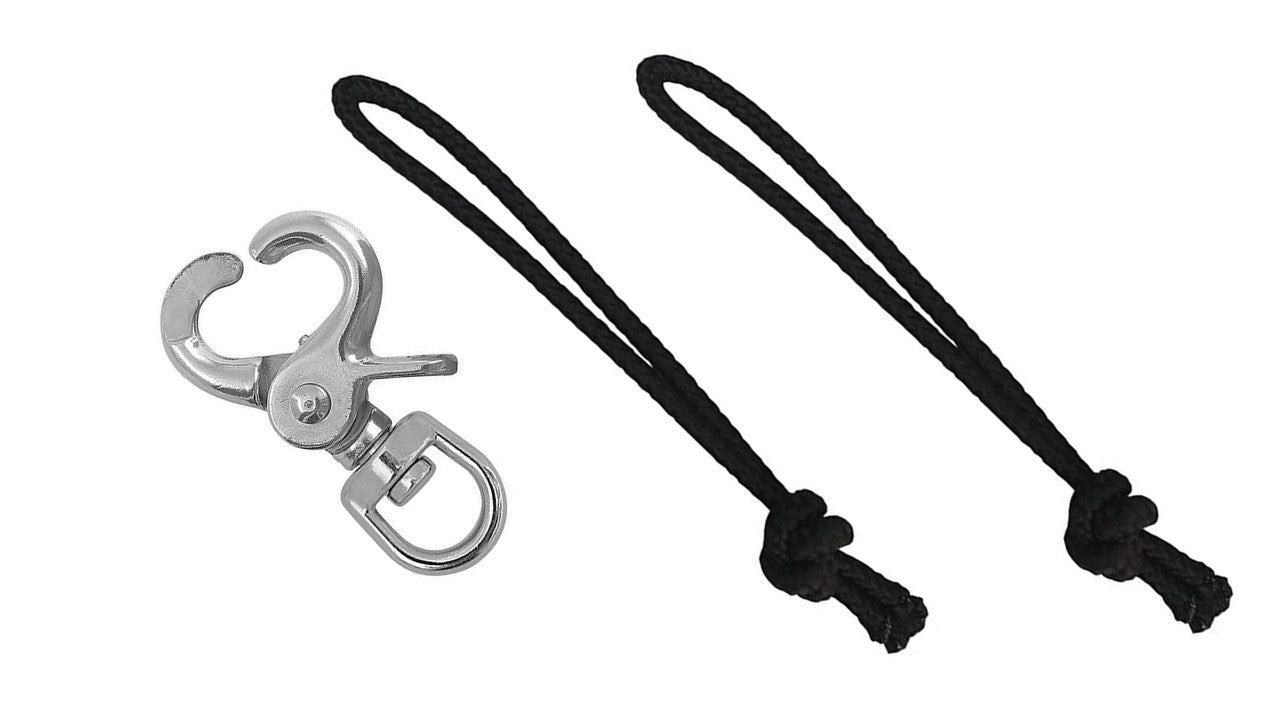 Branded Boards Snowboard Leash Cord Clip for Boots and Bindings