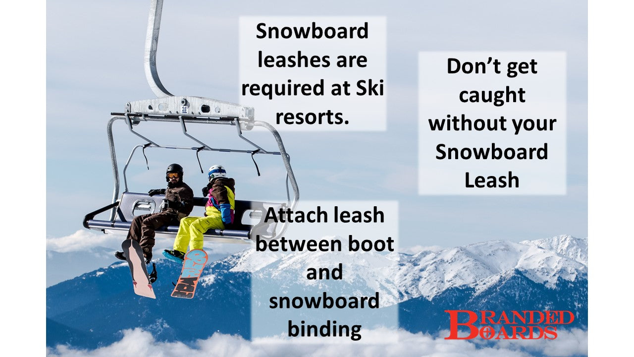 Branded Boards Snowboard Leash Cord Clip for Boots and Bindings