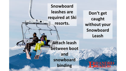Branded Boards Snowboard Leash Cord Clip for Boots and Bindings