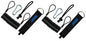 Branded Boards Steel Coiled Leash with Heavy Duty Hook & Loop Cuff, Carabiner & Paracord Loop.