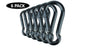 Heavy Duty 3.15 inch (80mm) 304 Stainless Steel & Black Zinc Carabiner Spring Snap Clip Link Hooks. 500lb Load